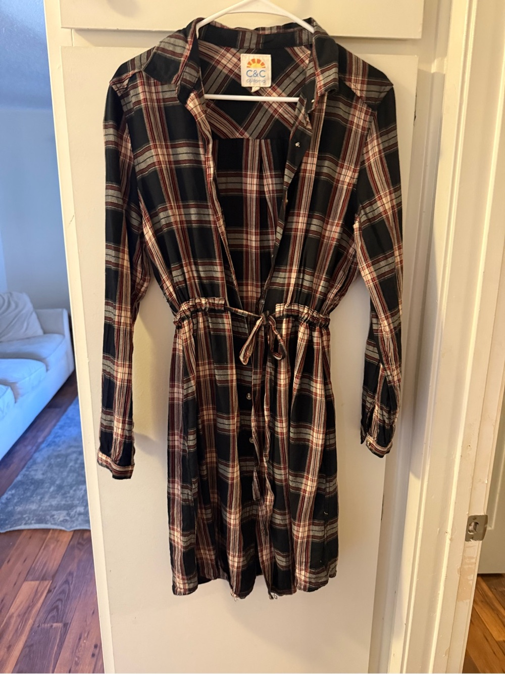 True vintage y2k 1990s nineties dress long sleeve midi
